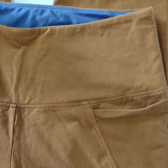 Women With Control Brown Leggings Activewear Full Length Straight Pockets XS‎ - Picture 6 of 8